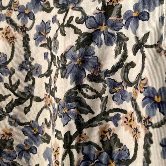 Vintage Hunters Club 100% cotton floral printed long sleeve button tee - Picture 3 of 7